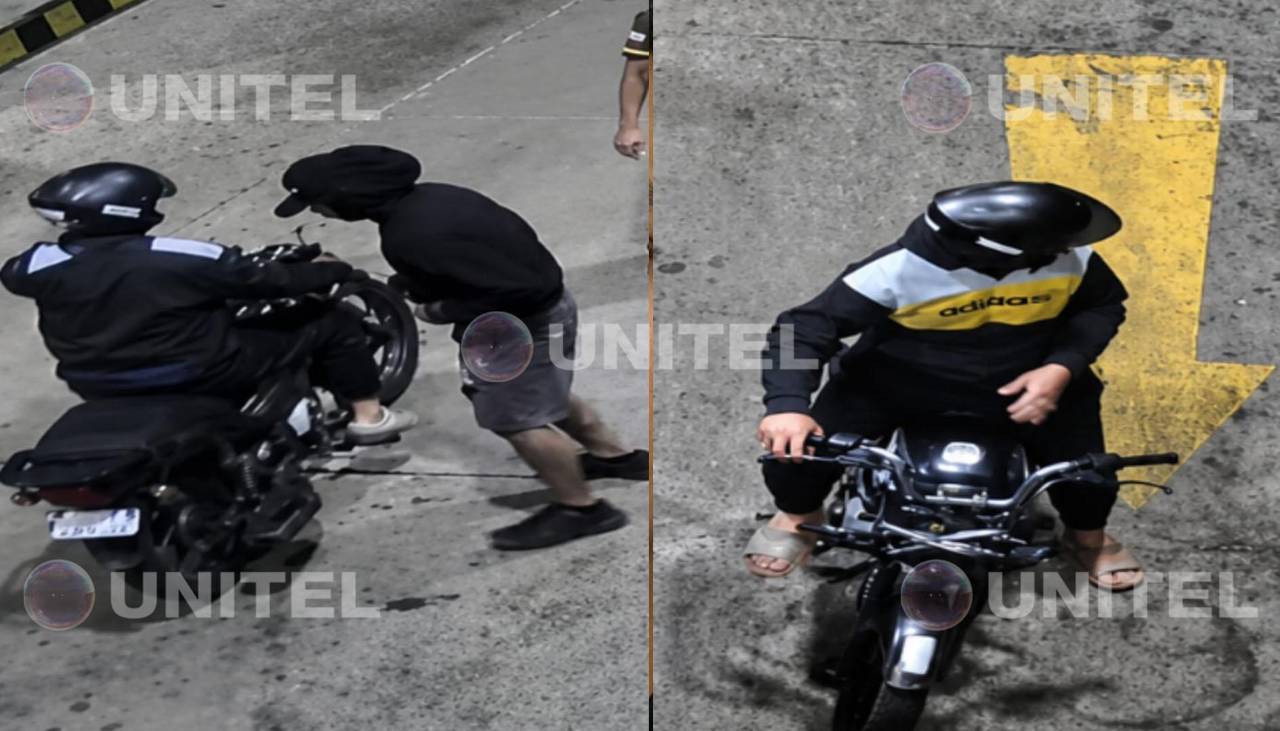 A bordo de una motocicleta, delincuentes armados atracan un surtidor en Santa Cruz 
