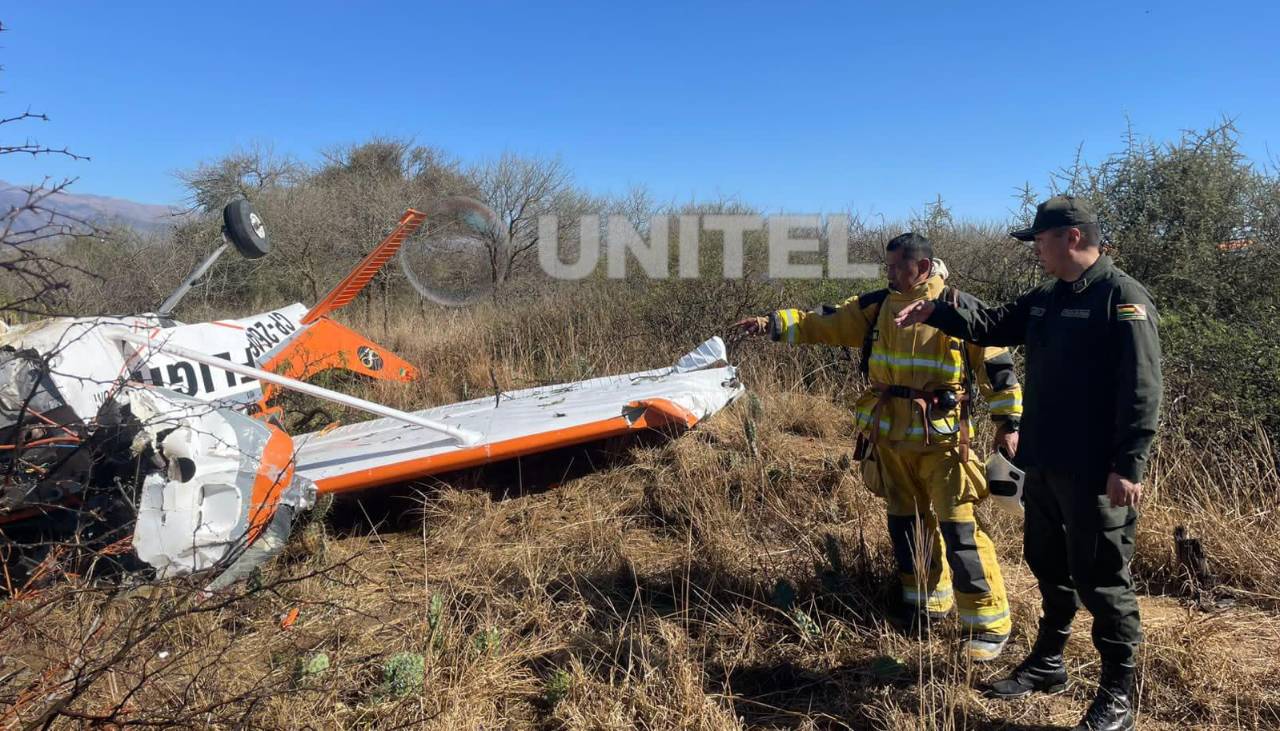 Cae una avioneta en Tarija; los tripulantes están vivos y fueron trasladados a un hospital