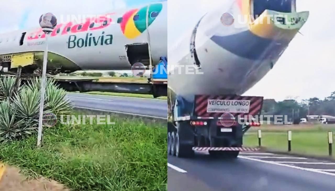 “Se nos fue uno de los mejores”: La despedida a un avión desmantelado de una aerolínea que ya no opera en Bolivia 