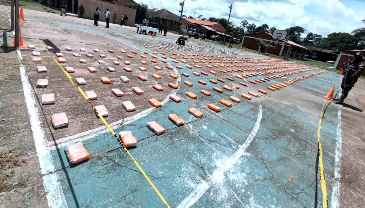 Felcn incauta más de 600 kilos de droga en una zona de alto riesgo de Beni