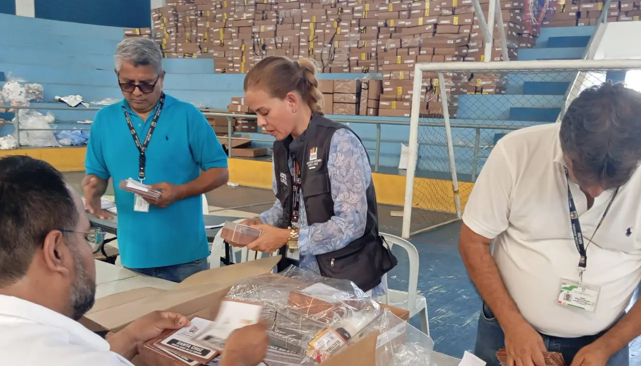 Todo listo para repetir la votación en 105 mesas de San Ignacio de Velasco, Santa Cruz de la Sierra y San Javier
