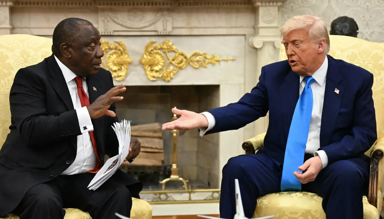 Trump confronta al presidente de Sudáfrica con acusaciones de “genocidio contra blancos”