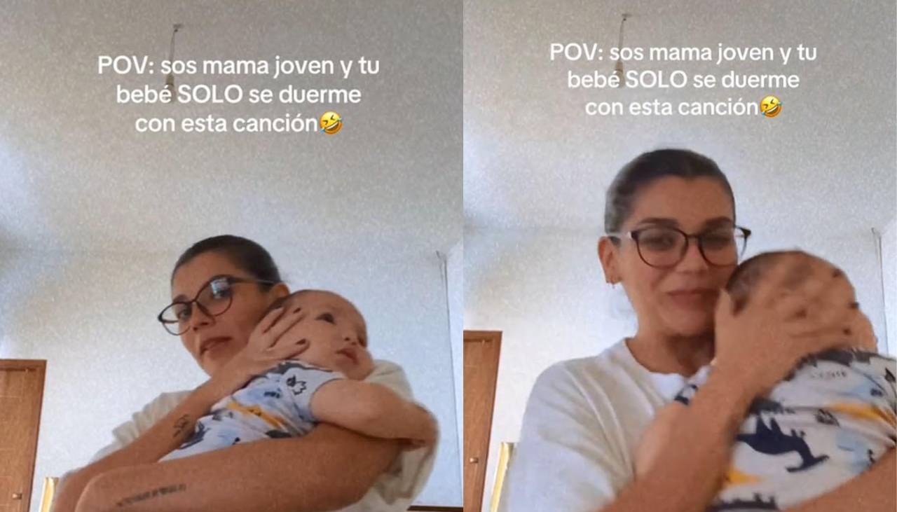 Una mamá demostró cómo duerme su bebé al cantarle una canción de Luis Vega 