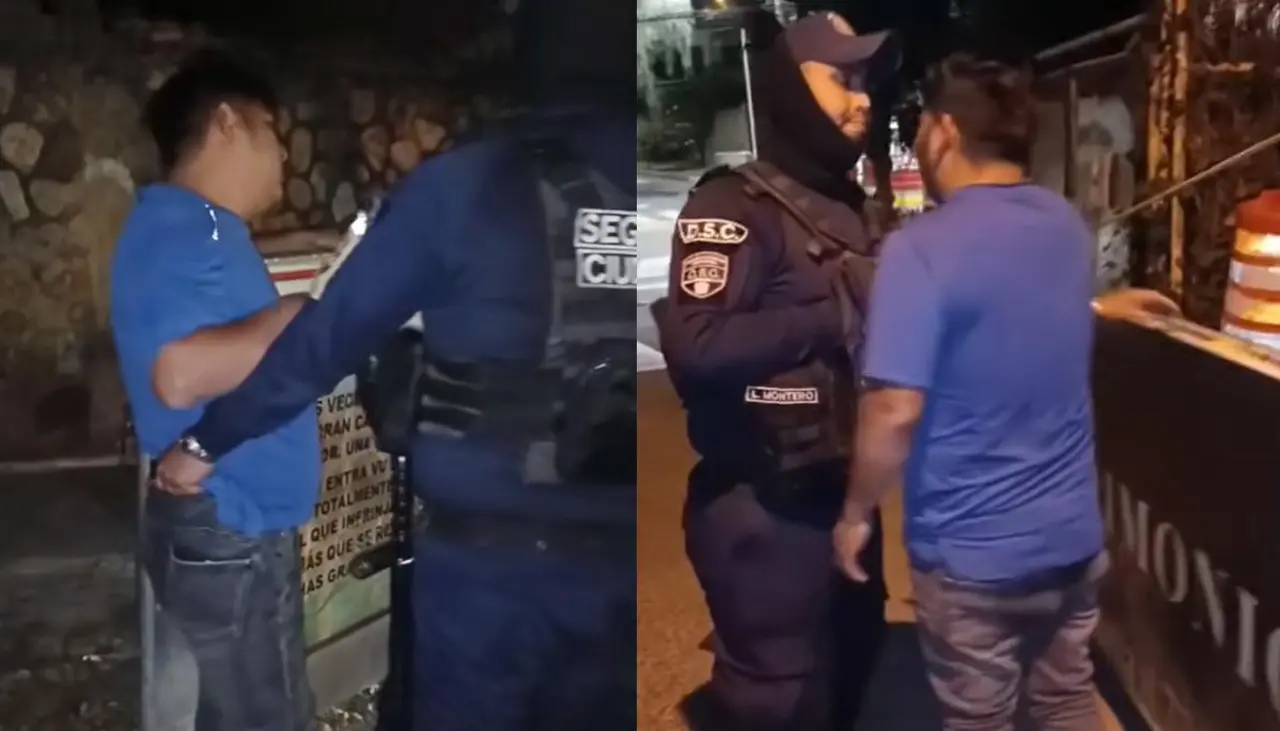 Video: hombre borracho que golpeaba a una mujer amenazó a un guardia que intervino y rescató a la víctima