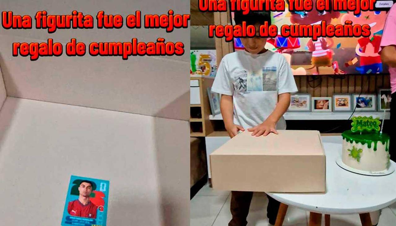 Una figurita del álbum del Mundial, el mejor regalo de cumpleaños que recibió un niño 