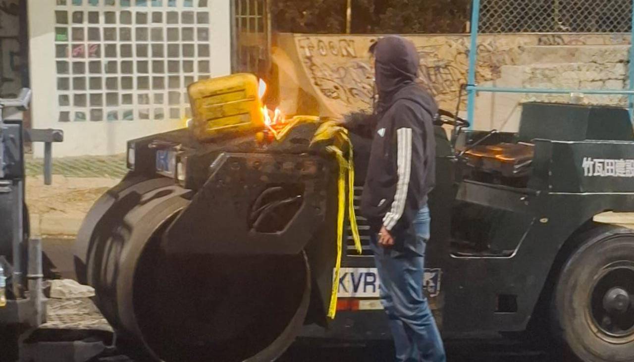 La Paz: Hombre intenta incendiar maquinaria de asfalto y es reducido por guardias municipales