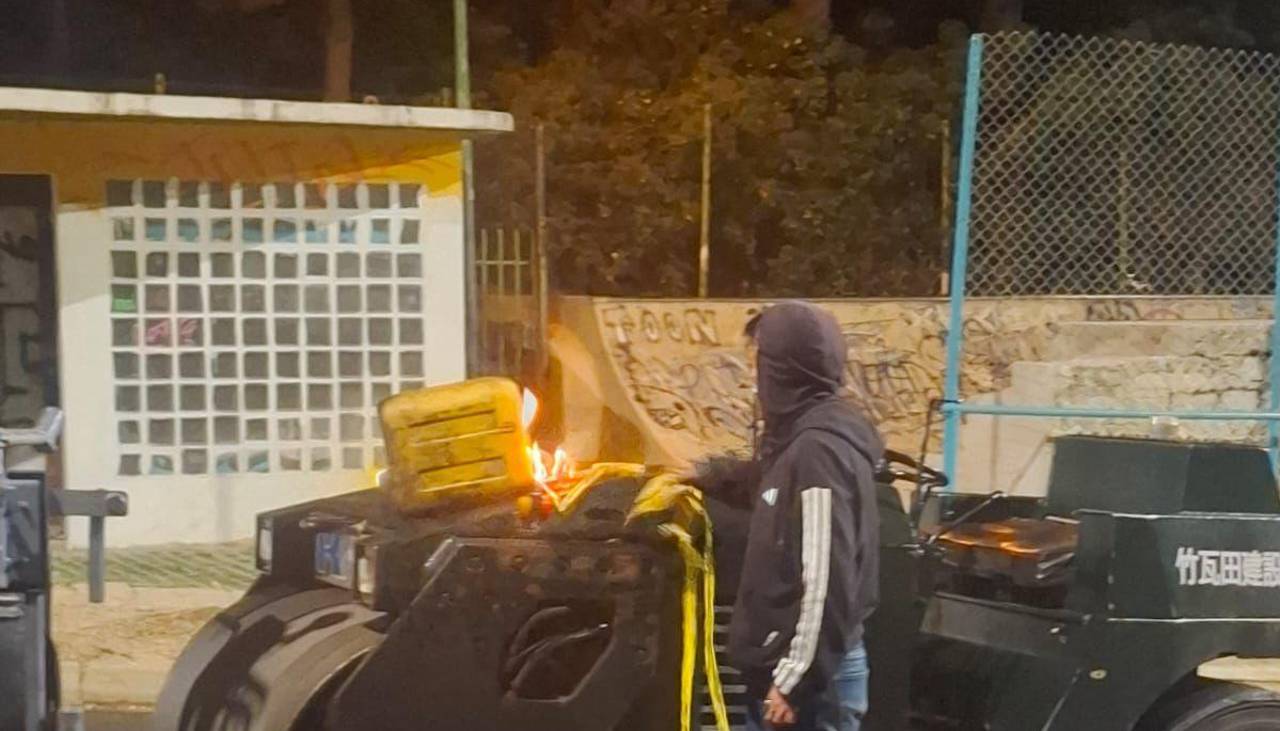 La Paz: Hombre intenta incendiar maquinaria de asfalto y es reducido por guardias municipales