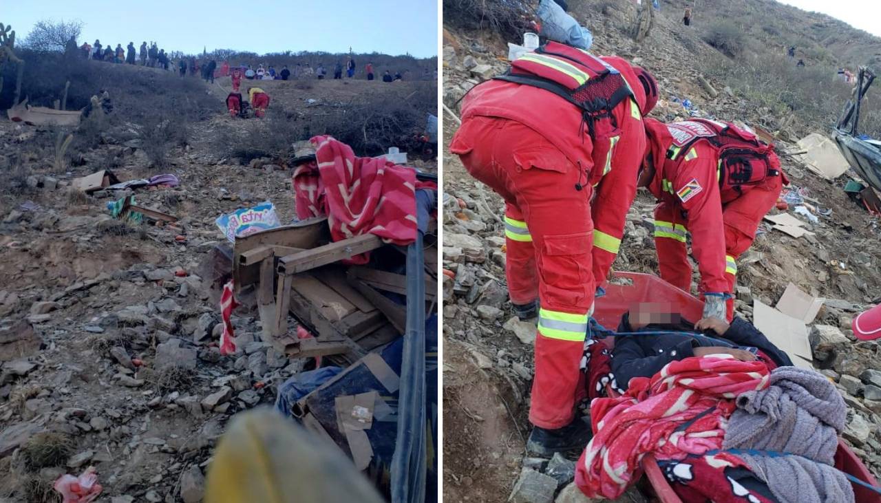 Lista de heridos del bus que se embarrancó en Tarija; los muertos aún no fueron identificados