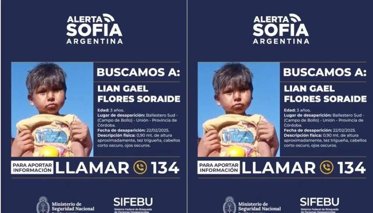 Argentina: niño de padres bolivianos es buscado con drones, helicópteros y perros adiestrados