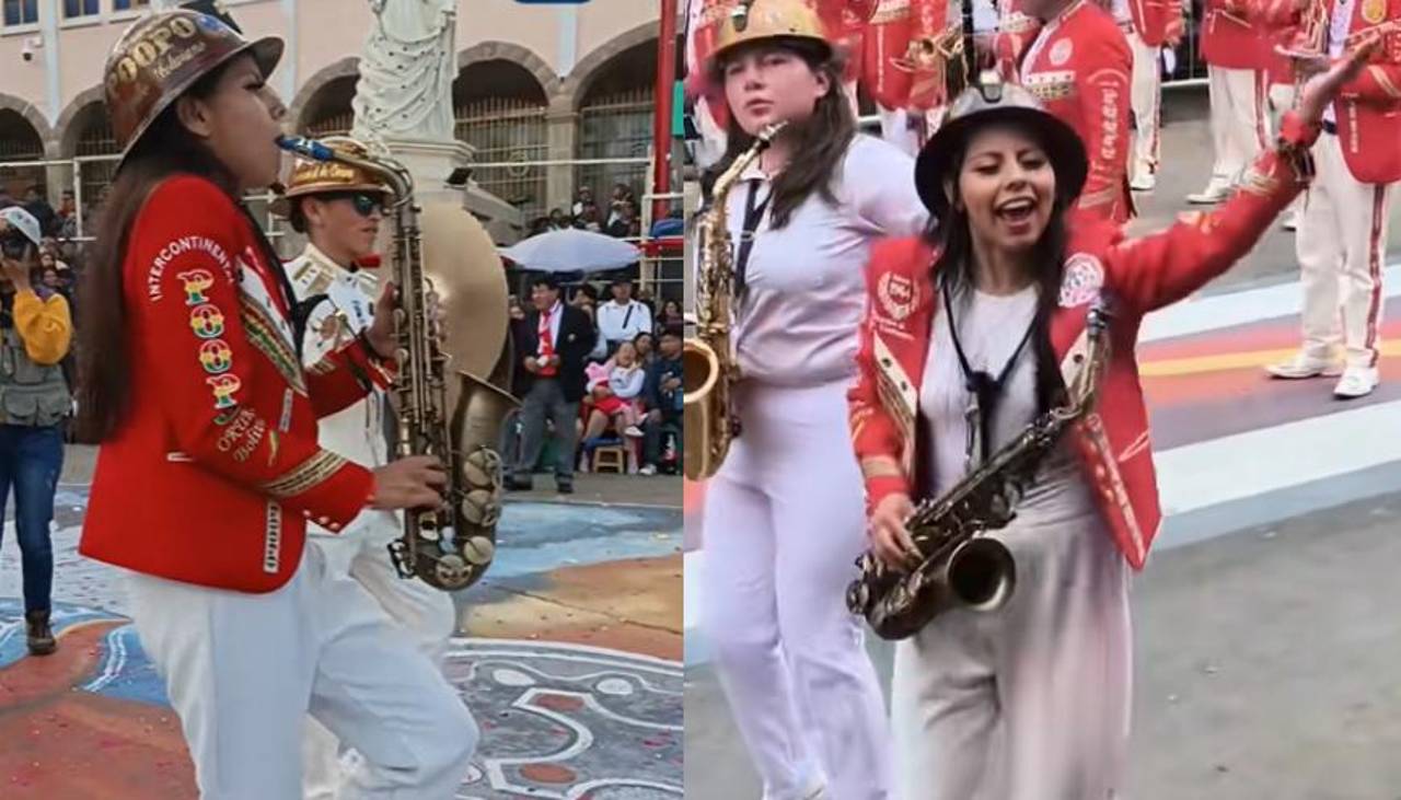 La saxofonista Lu Cortez enciende el Carnaval de Oruro y se roba el espectáculo cultural