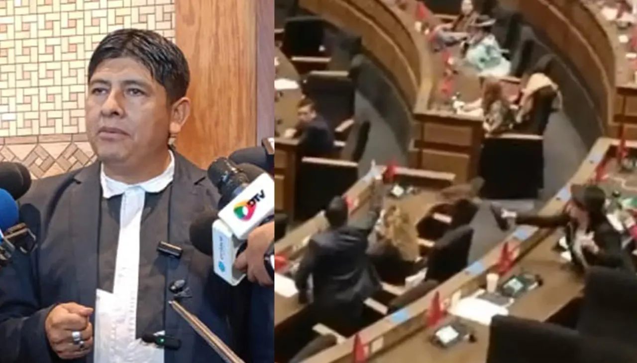 “Voy a estar en reposo hasta mañana”: diputado arcista dice que le ardió cara y los ojos por el líquido arrojado por legisladora evista