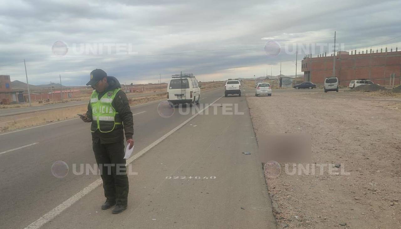 Un niño de 7 años murió atropellado en plena carretera Oruro-La Paz; el chofer se dio a la fuga