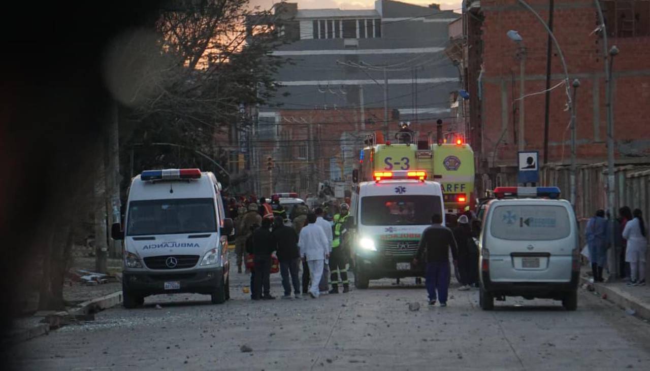 Esta es la lista de los heridos de la explosión en un cuartel de Viacha y a los hospitales que fueron evacuados