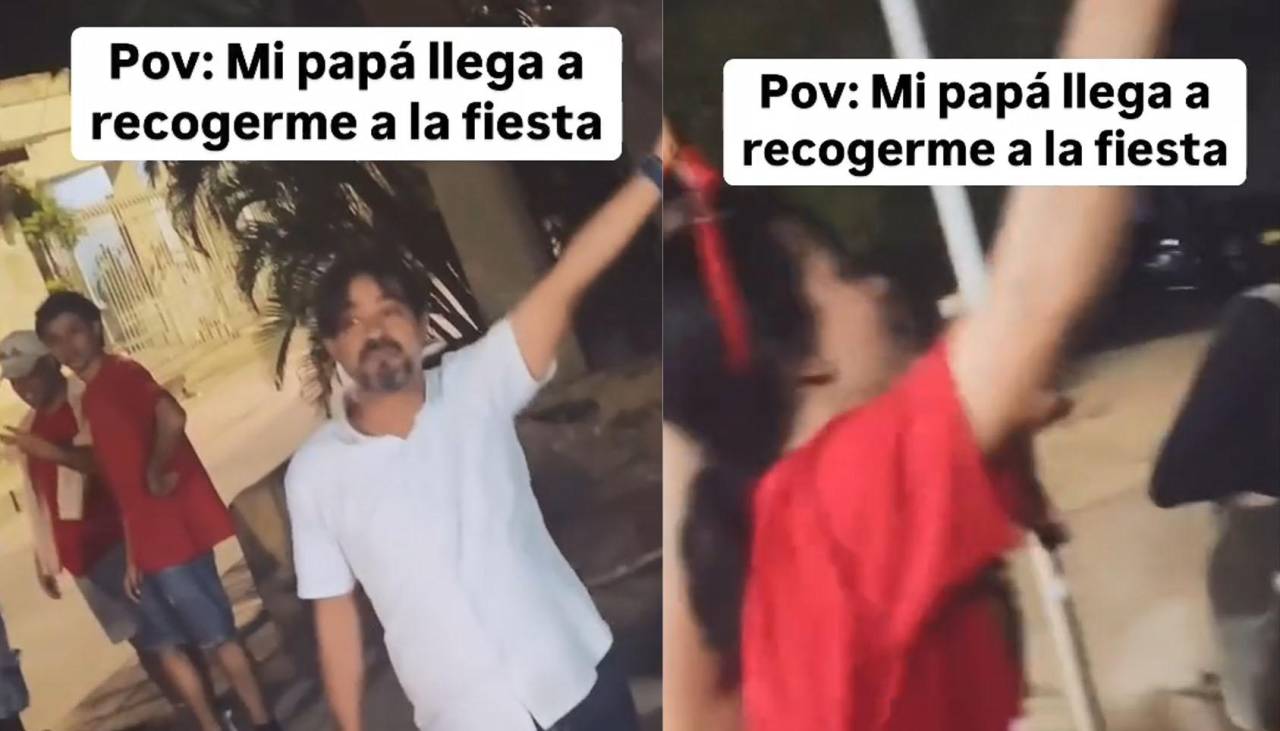 El divertido momento en que un padre llegó a recoger a su hija de una fiesta 