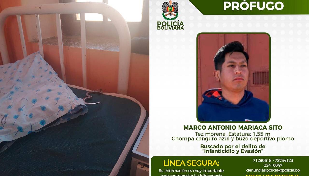Acusado de infanticidio se fuga tras ser atendido en un hospital, según la Policía
