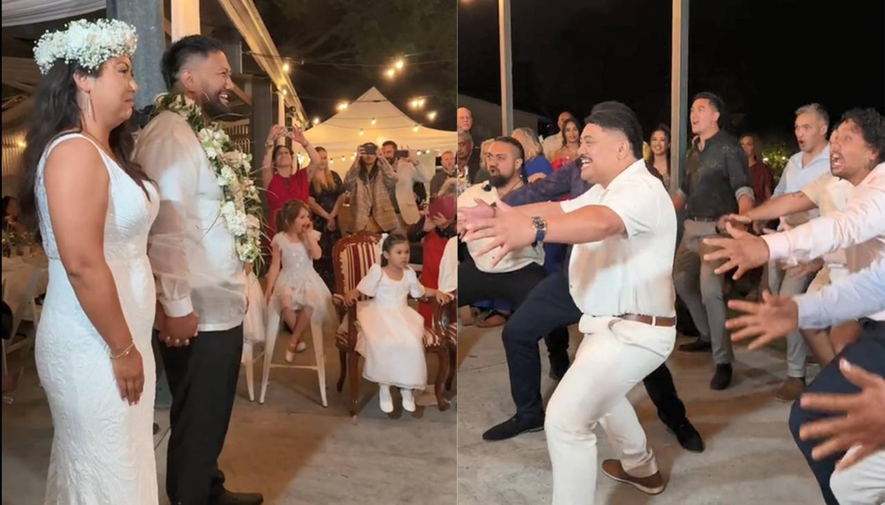 Haka para una pareja de recién casados, así se vivió el momento 