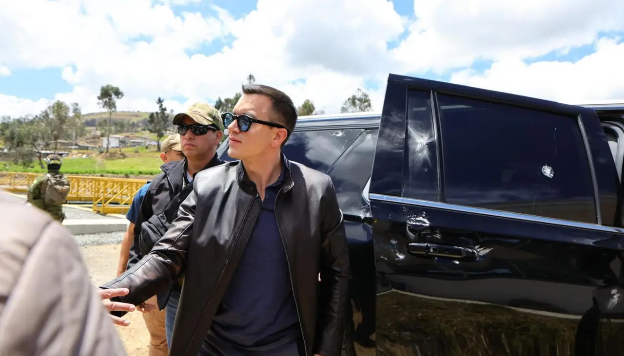 Ecuador: Gobierno denuncia intento de asesinato al presidente Noboa en ataque a caravana