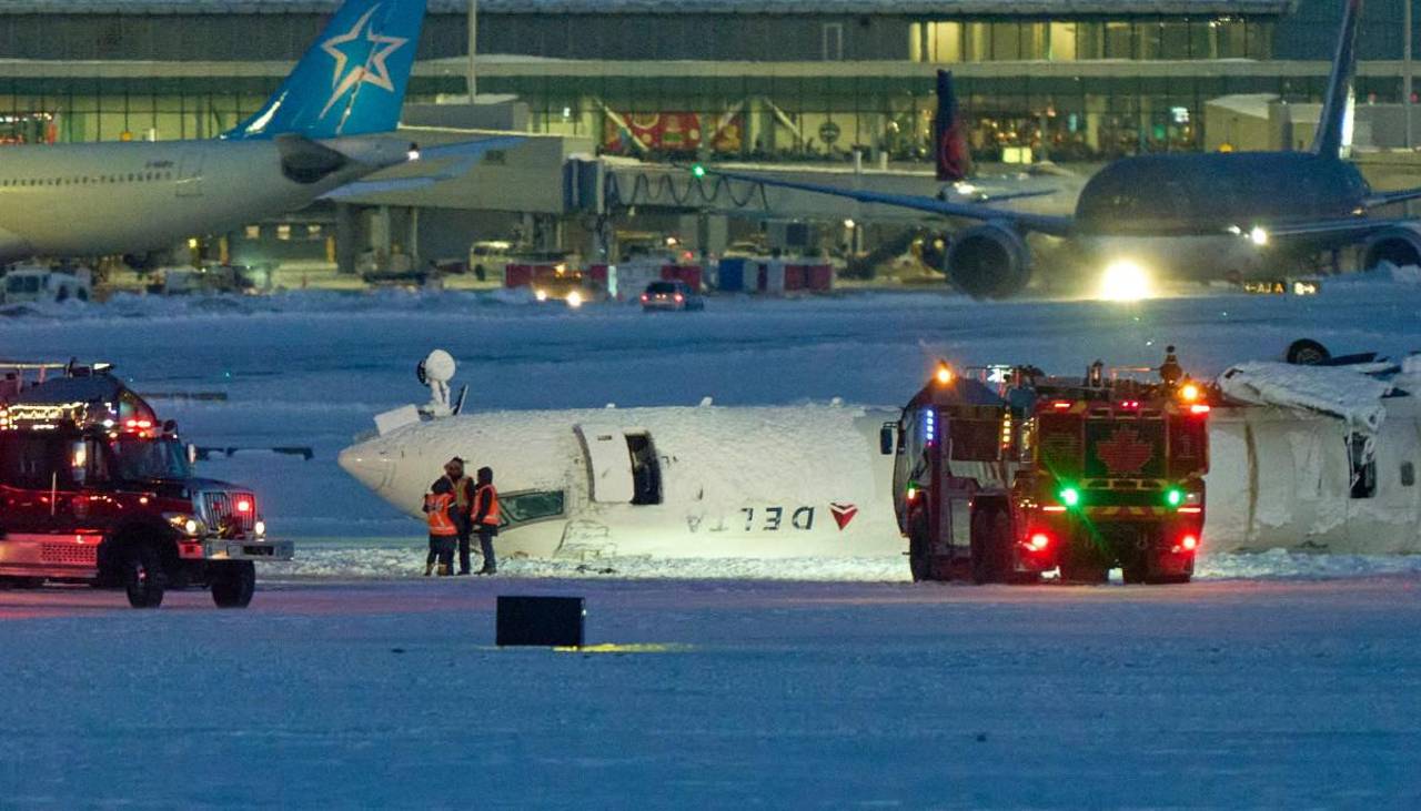 Video: Accidente de avión de Delta Air Lines en Toronto deja al menos 18 heridos