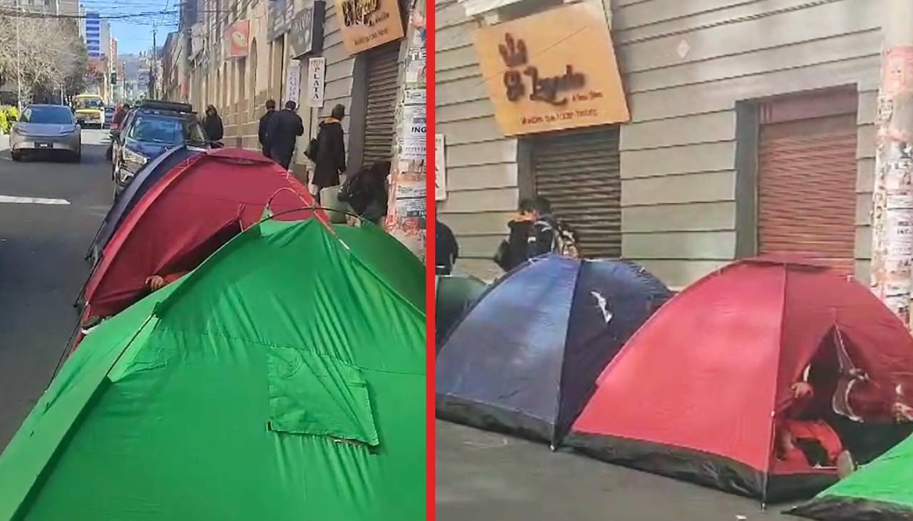 Hay conductores que optaron por acampar en su fila para pasar la noche a la espera de combustible
