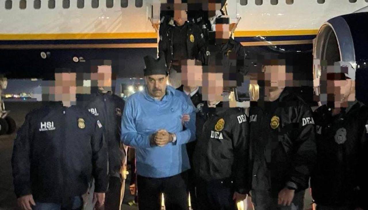 Las fotos y la frase en inglés de Maduro durante su trasladado en Nueva York por agentes de la DEA