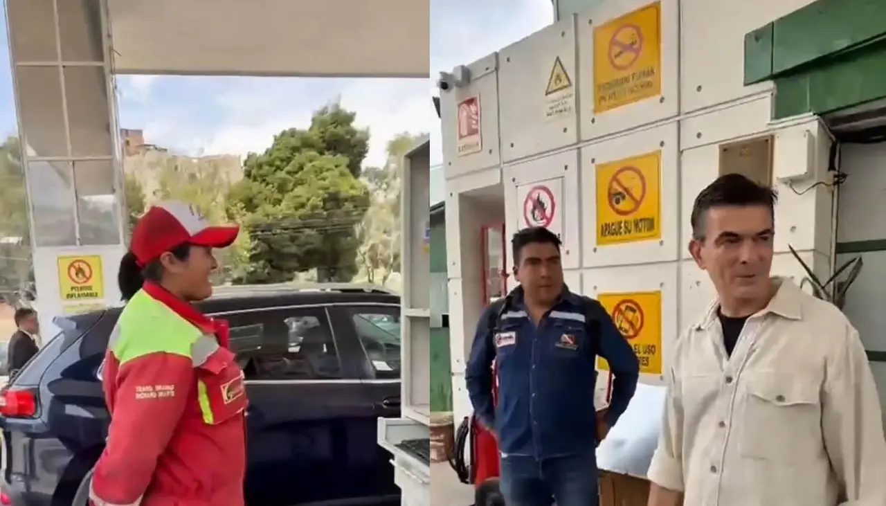 Rodrigo Paz realiza visita sorpresa a un surtidor para verificar la distribución de combustible