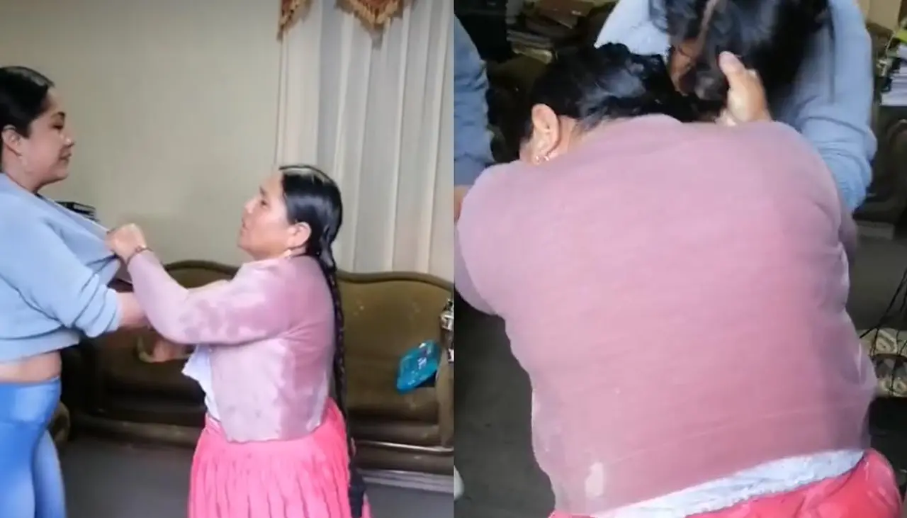 Video: Dos concejales que discutían terminan jalándose los cabellos