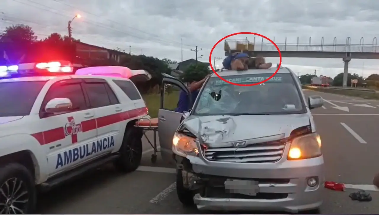 Truffi se da a la fuga tras atropellar a un mototaxista, sin percatarse que la víctima iba en el techo