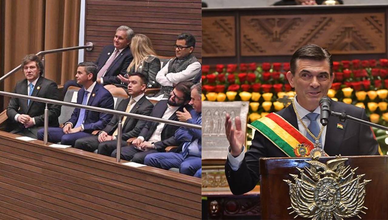 Paz recuerda su vida en el exilio frente a presidentes que asistieron a su investidura