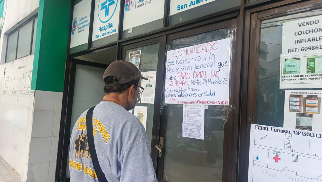 Santa Cruz: Trabajadores en salud anuncian paro de 72 horas desde este martes 