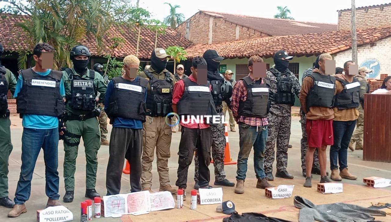 Presentan a siete extranjeros vinculados con ola de crímenes en San Ignacio de Velasco