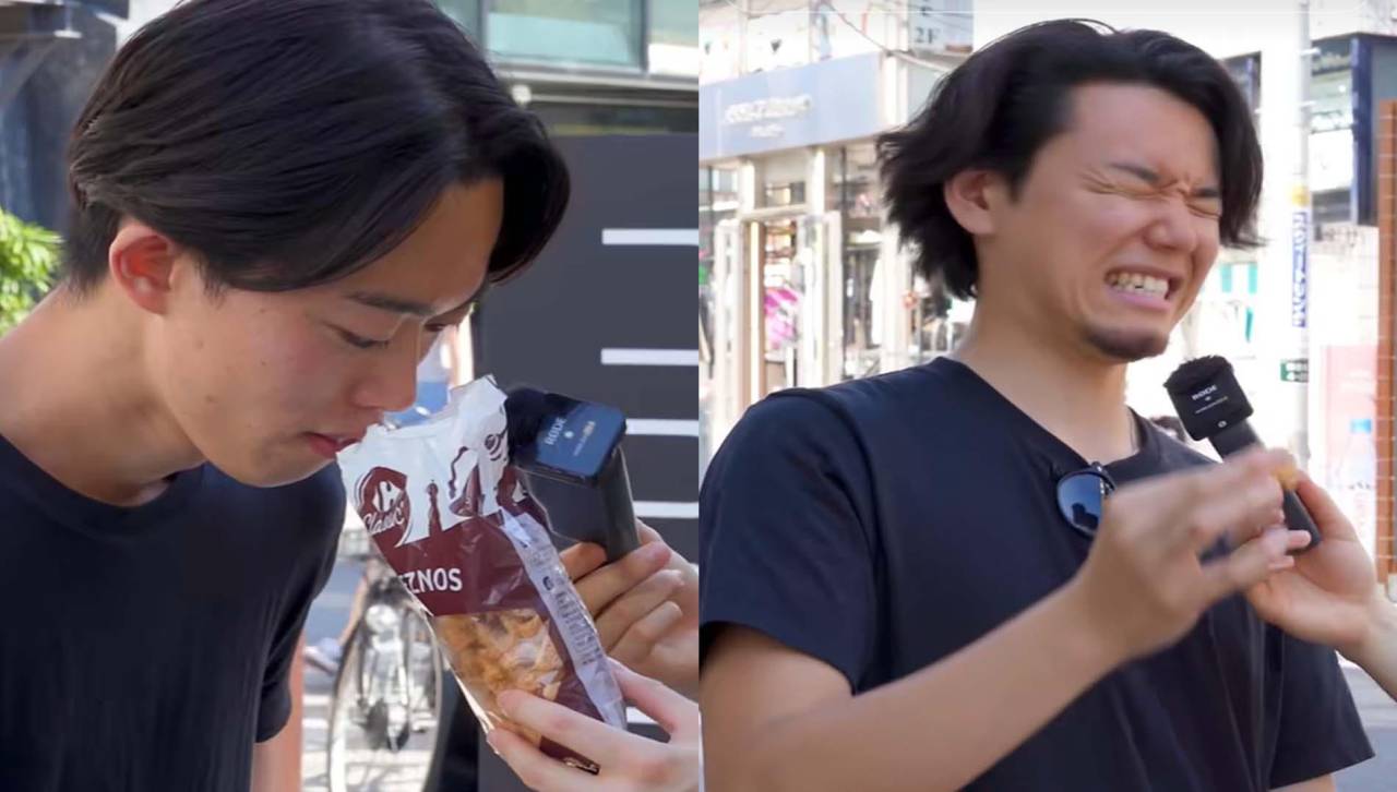 “Huele a llanta”: Japoneses prueban por primera vez chicharrón y uno asegura que el sabor mejoraría con “mayonesa”