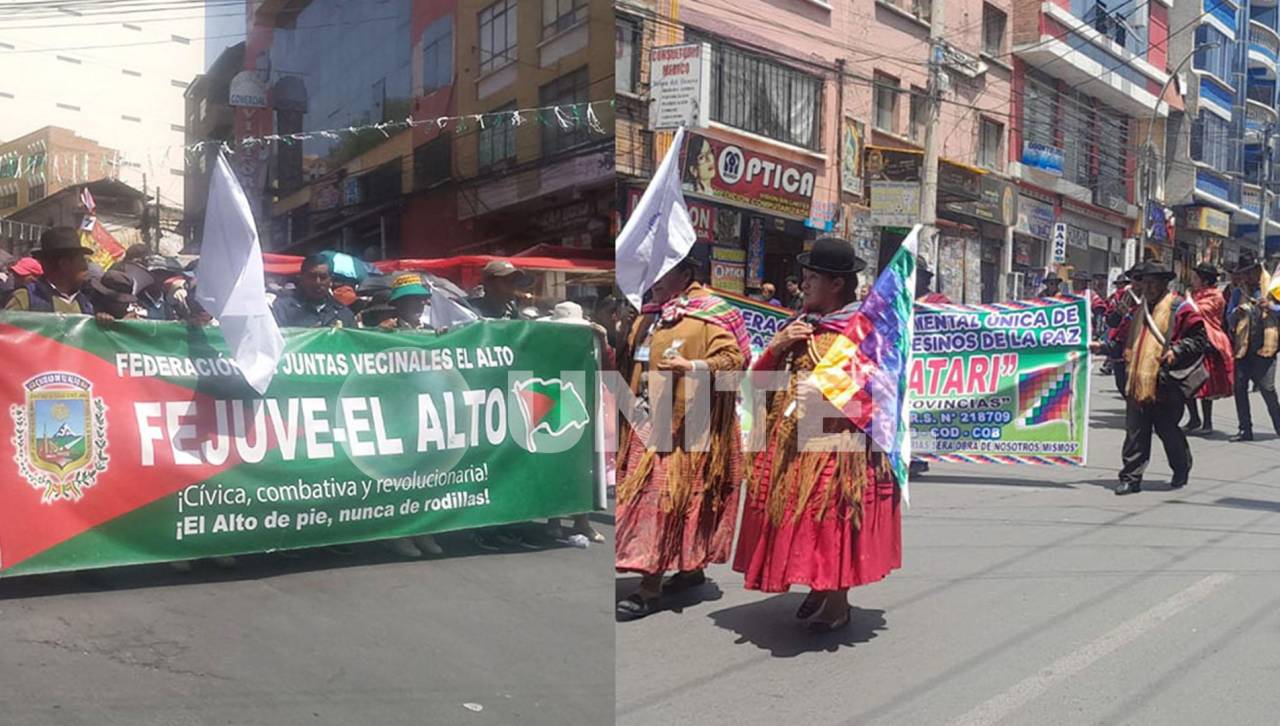 Caos en La Paz: Campesinos marchan contra el Gobierno; la Alteñidad se moviliza para pedir la detención de Evo y rechazar los bloqueos