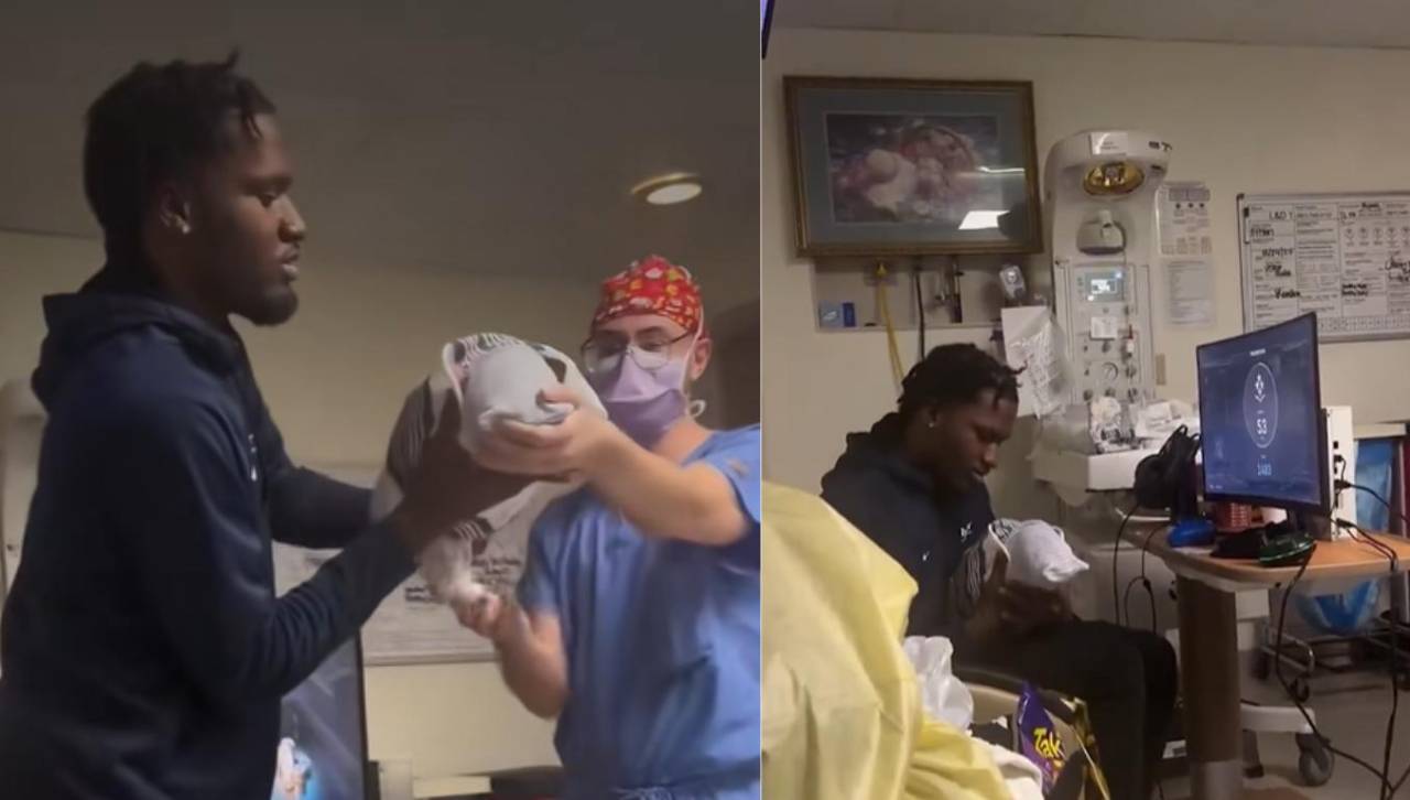 Un hombre llevó su computadora gamer al hospital mientras su esposa daba a luz 