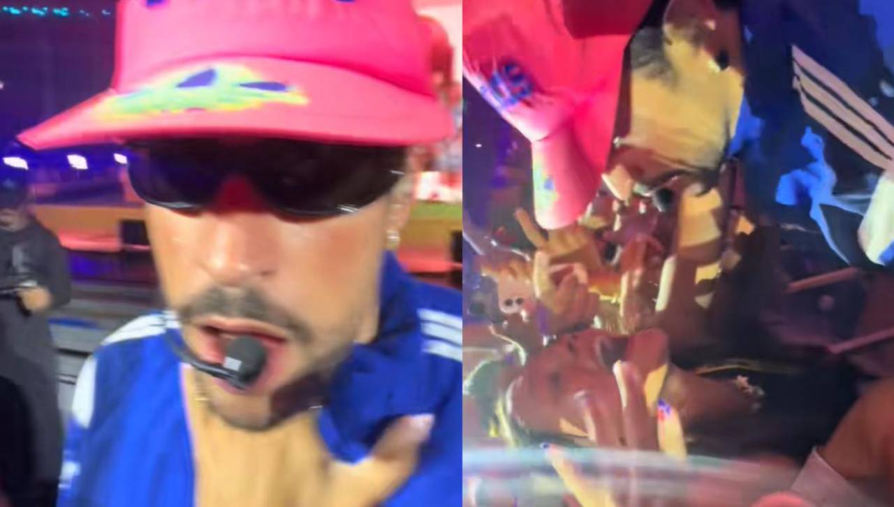 Fanática agarra del cuello a Bad Bunny en pleno show en Argentina: así reaccionó el cantante