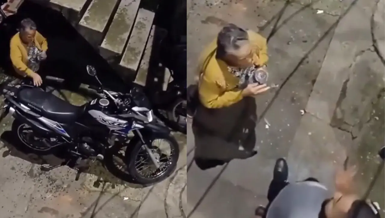 Video: El tierno gesto de una abuela con la moto de su nieto se viraliza en redes sociales