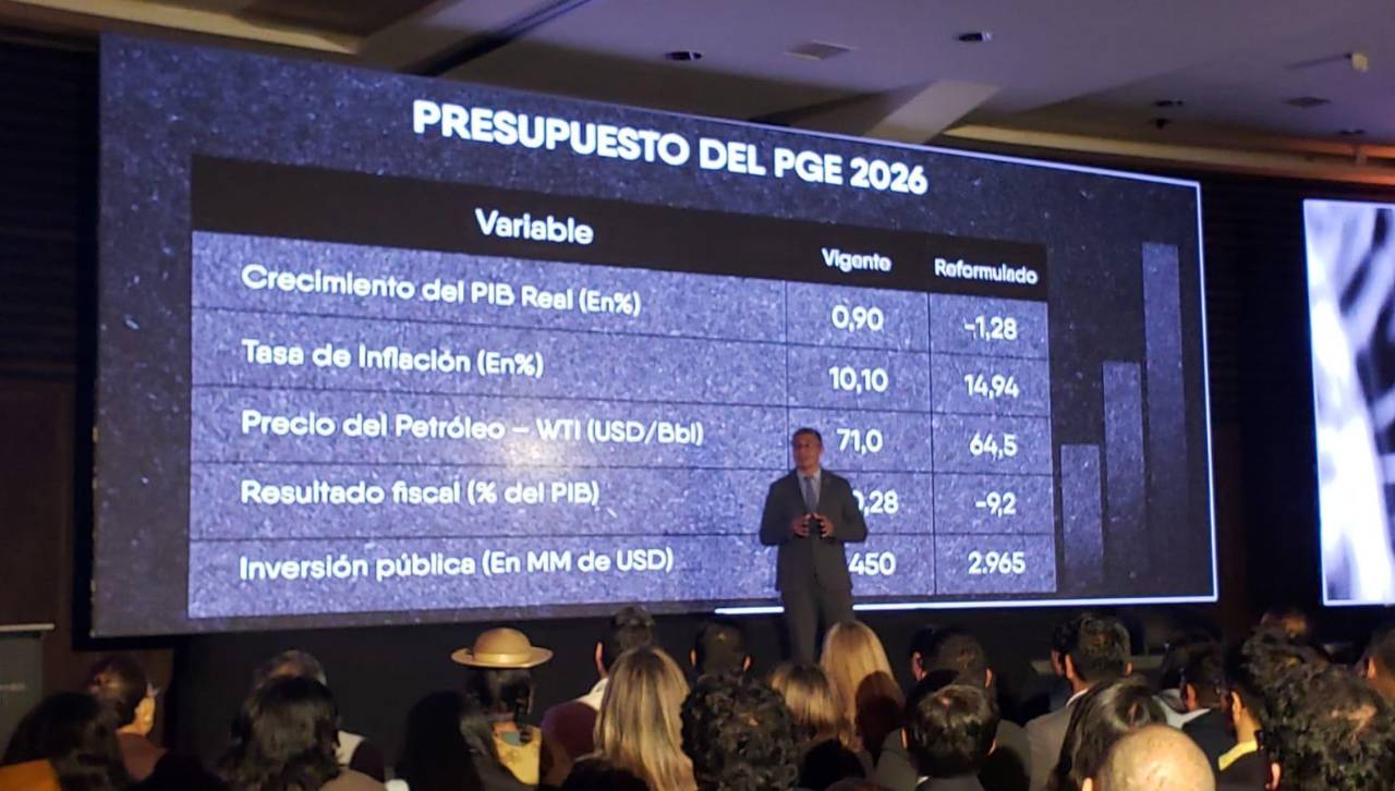 Ministro de Economía señala que el PGE reformulado se estima en Bs 390.000 millones para 2026