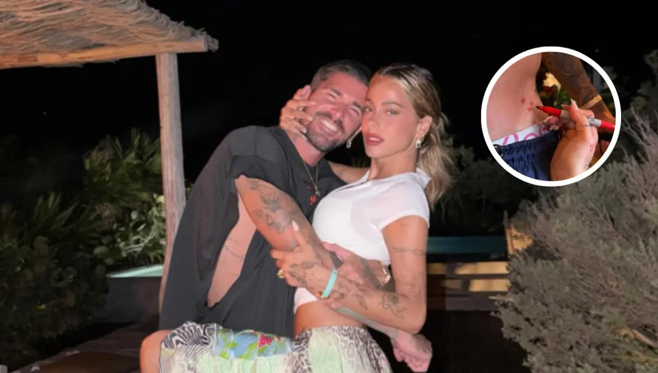 Rodrigo De Paul sella su amor con un tatuaje inspirado en un dibujo de Tini