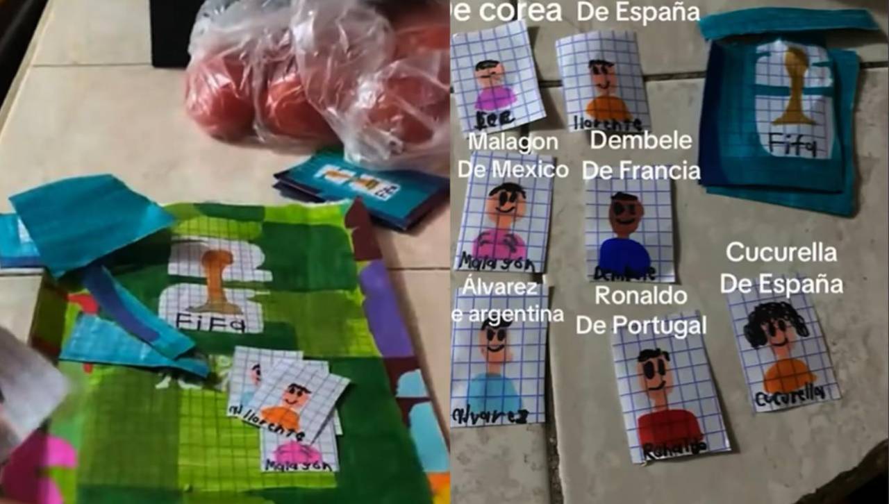¡Lápices y emoción! Niño crea su propio álbum del Mundial 2026 