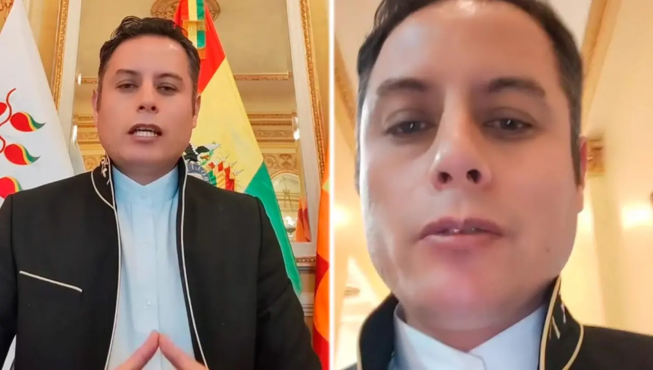 Lara publica un video contra el ministro Justiniano, lo borra y luego sube otro agradeciéndole