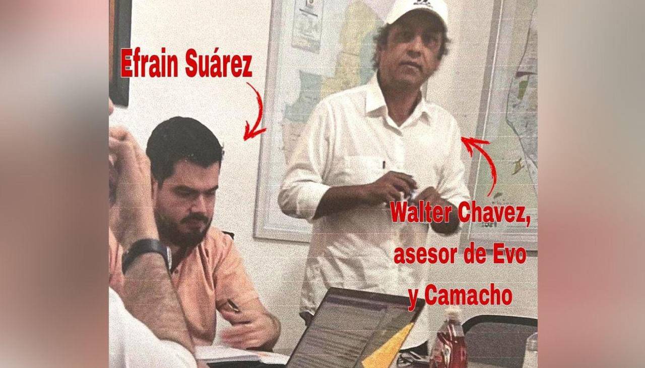 Vladimir Peña dice que fotos de Walter Chávez con colaboradores de Camacho muestran que “por años” tomó decisiones en Santa Cruz