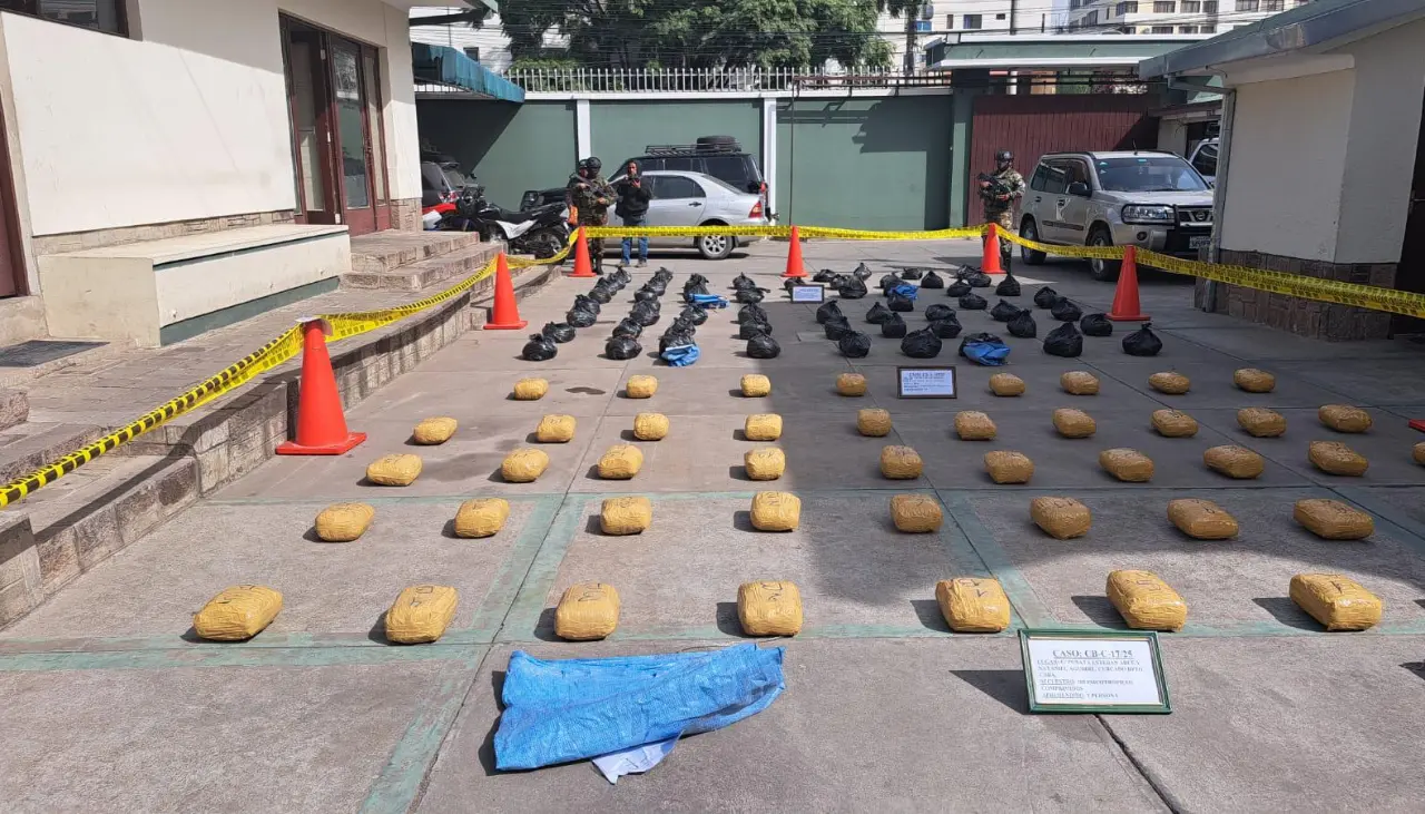 Incautan 116 kilos de marihuana y aprehenden a dos personas en la zona del Valle Bajo de Cochabamba