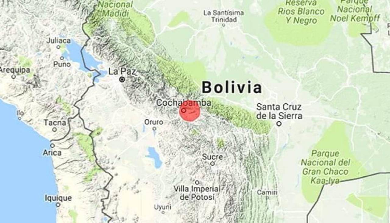 Cochabamba: Un sismo de 4.0 se registró la noche del domingo con epicentro en Quillacollo