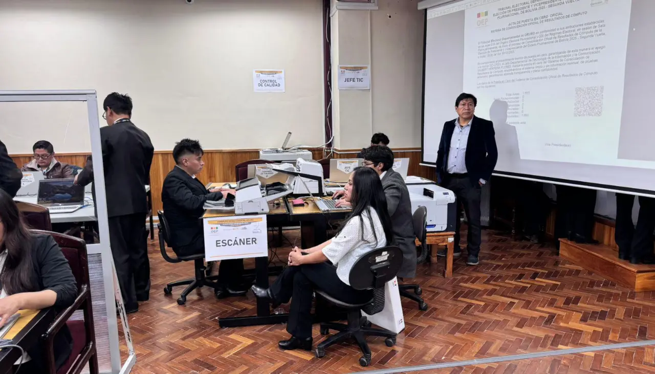 En vivo: Sigue el cómputo oficial de las actas del balotaje en Bolivia 