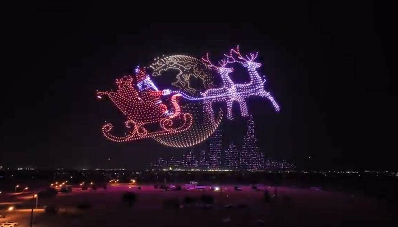 Video: Espectacular show navideño con drones rompió Guinnes Récords