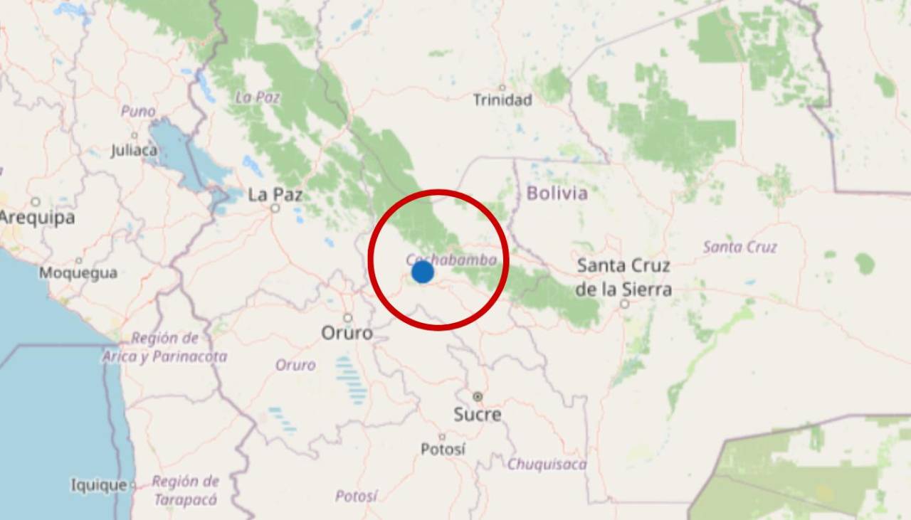 Sismo de magnitud 3,4 sacude la provincia Chapare, en Cochabamba