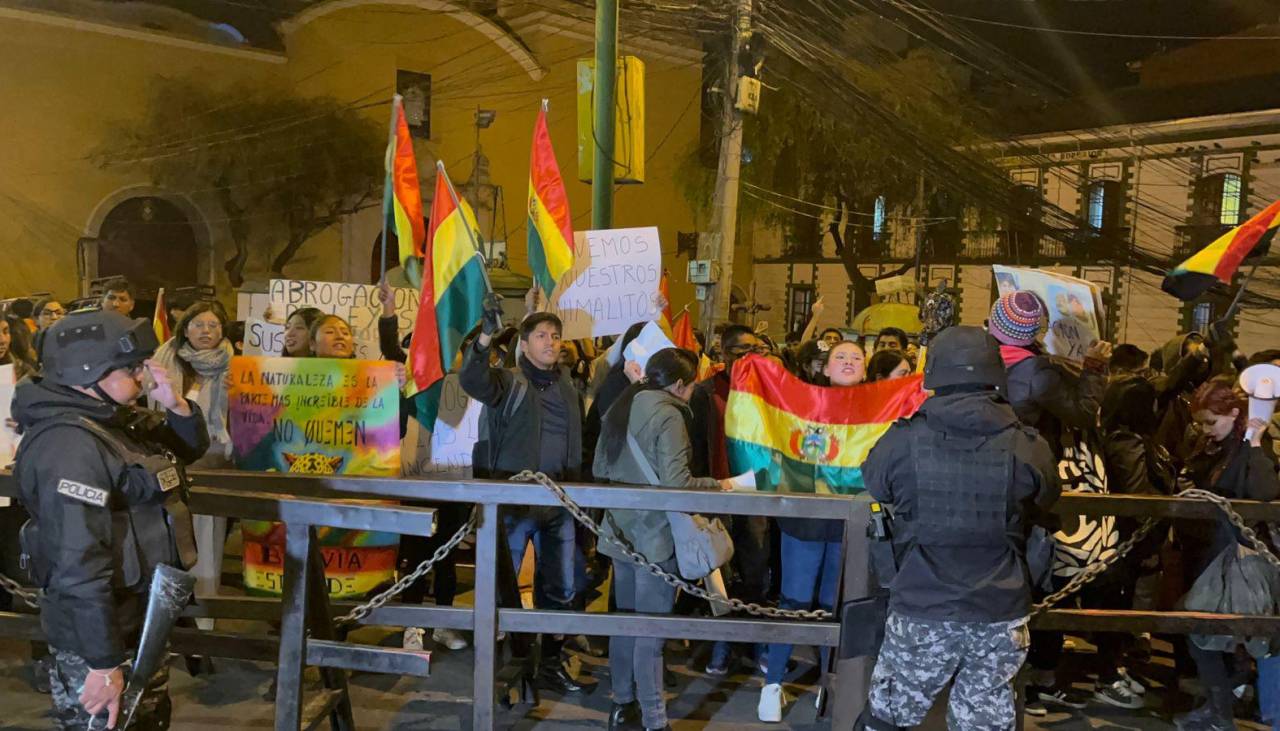 La Paz: Marcha contra las ‘leyes incendiarias’ termina con gasificación policial y la detención de un activista