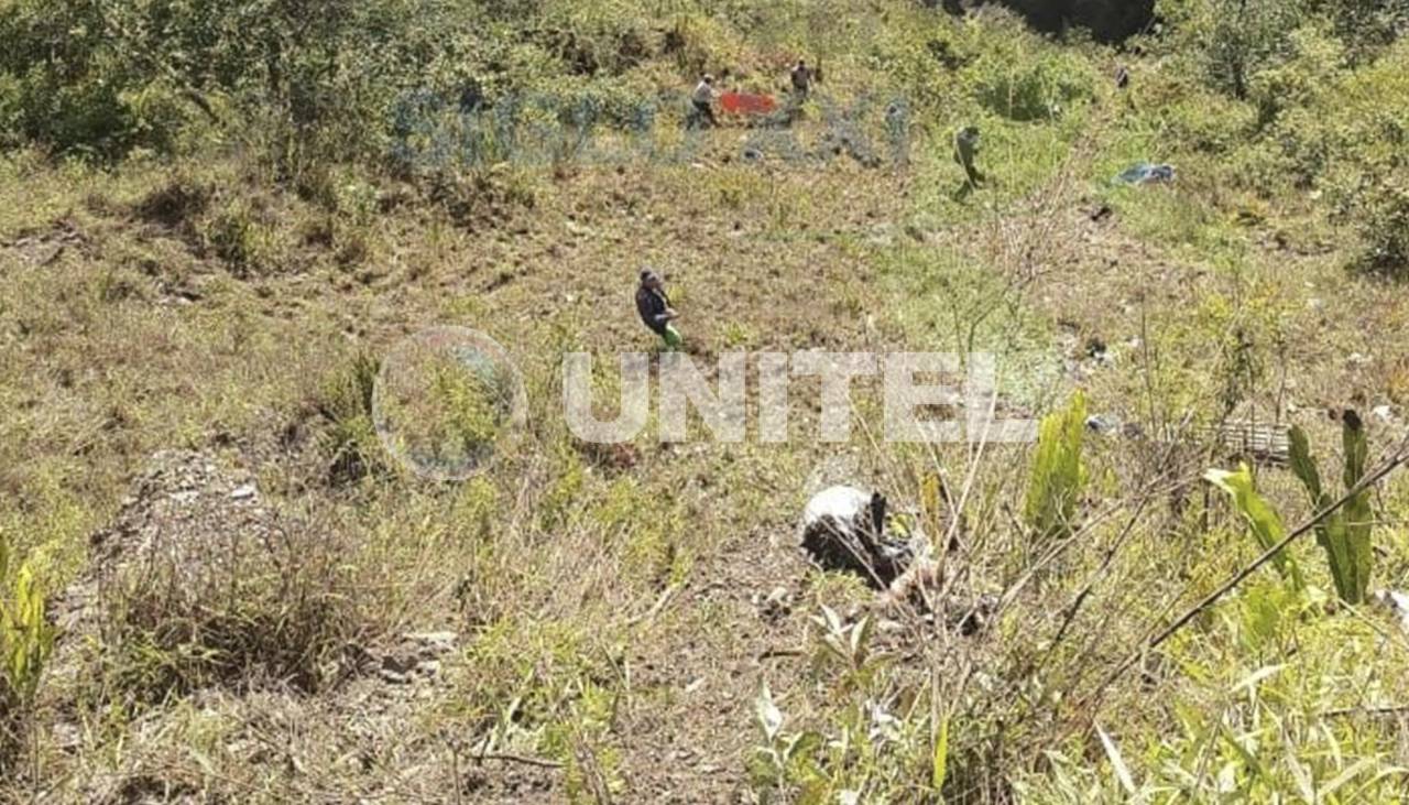 Cae minibús en un barranco de los Yungas y reportan que hay fallecidos