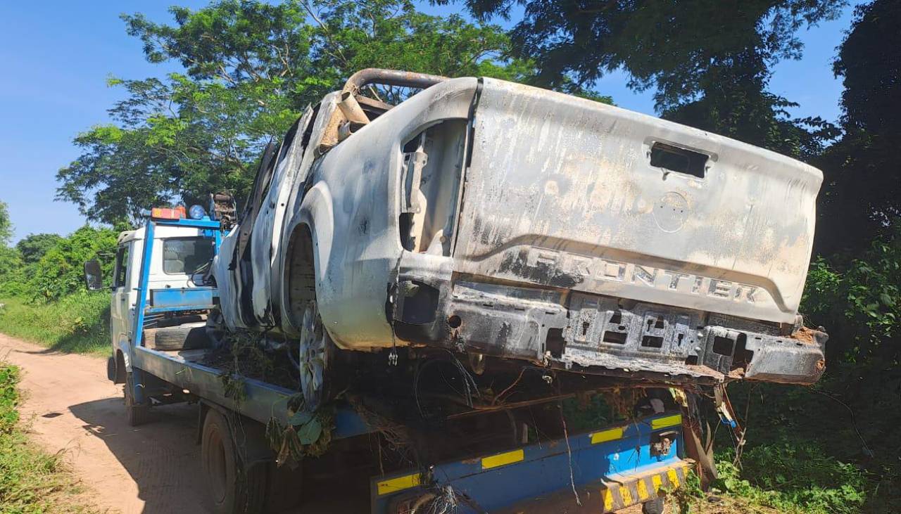 Carbonizados: Dos cuerpos estaban en la carrocería y uno en la cabina, ¿los ejecutaron antes de prenderles fuego?