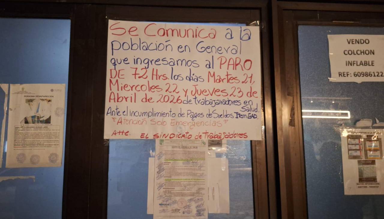 Santa Cruz: Ante la falta de pago, trabajadores de salud acatan un paro de 72 horas en los tres niveles de atención 