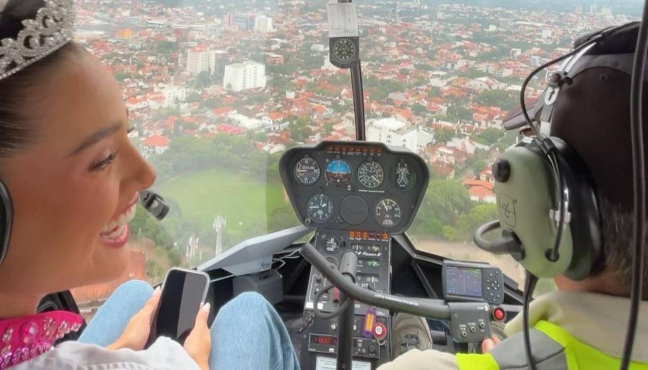 “Es la mejor experiencia de mi vida”, Camila inició en helicóptero el viaje a su coronación